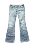 Distressed Low Rise Bootcut Jeans (30”/6-8 Long)