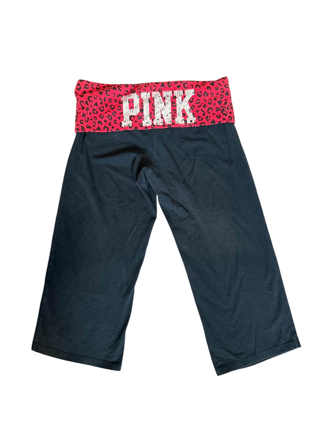 Red Cheetah Print VS PINK Foldover Capris (Large)