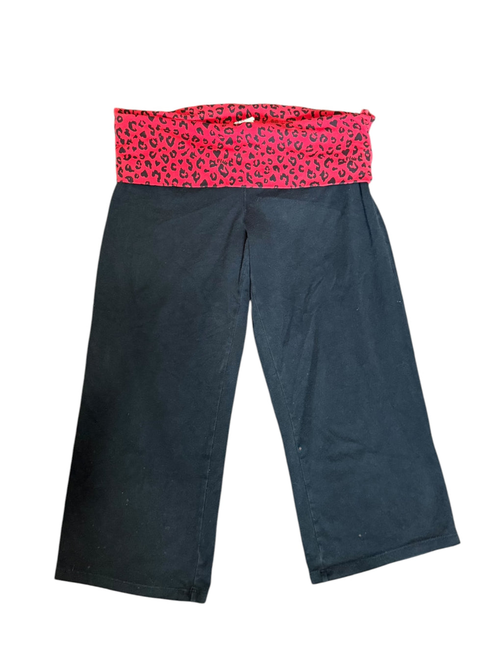Red Cheetah Print VS PINK Foldover Capris (Large)