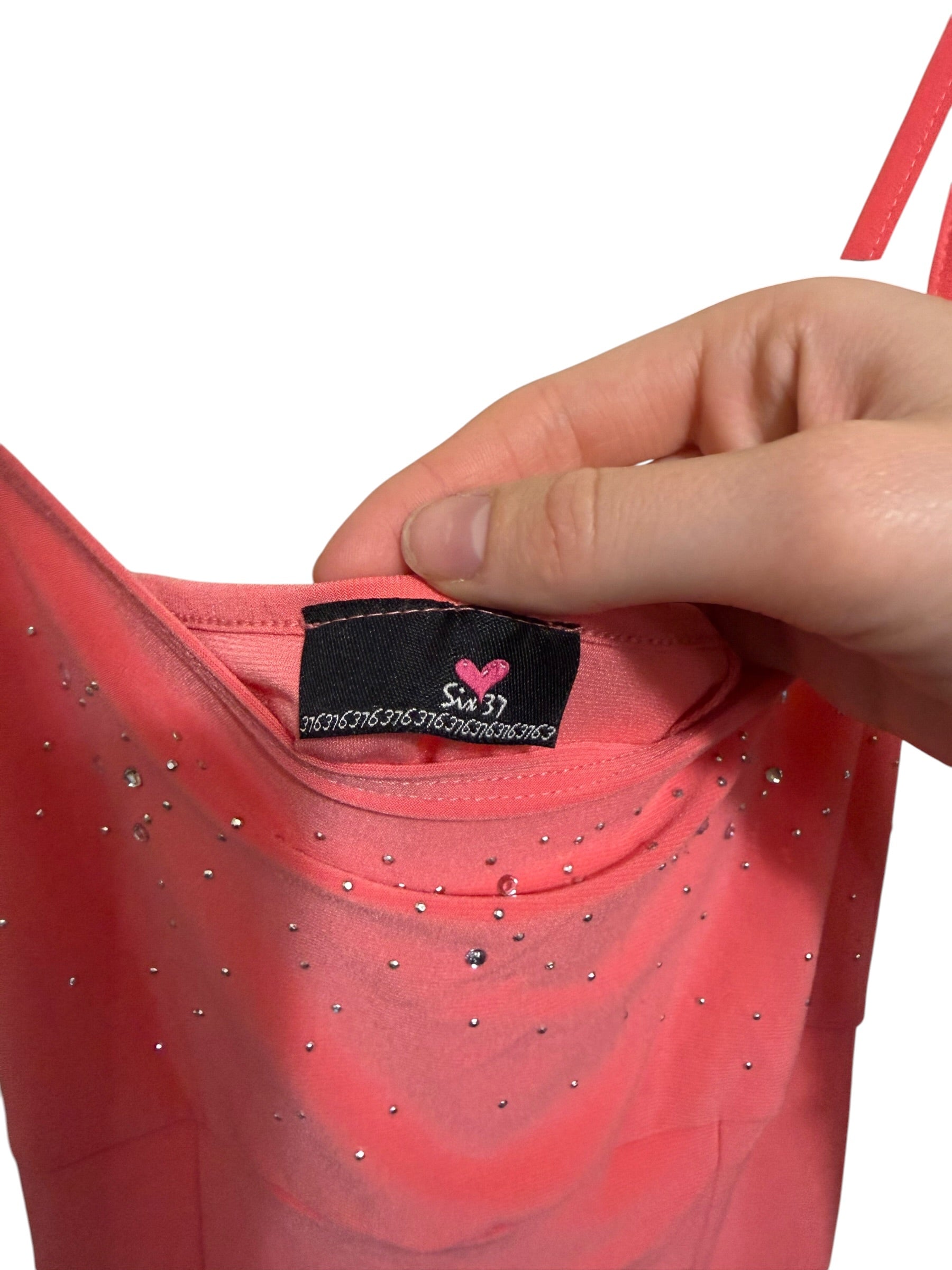 Pink Rhinestone Cami (S/M)