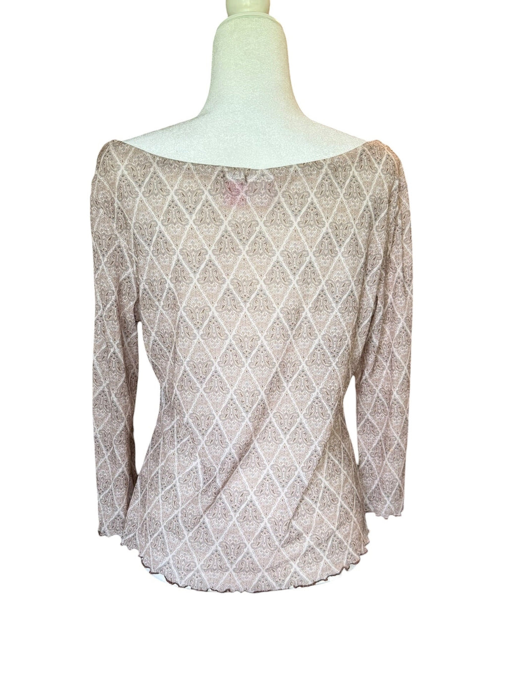 Mesh patterned 3/4 sleeve top (Large)