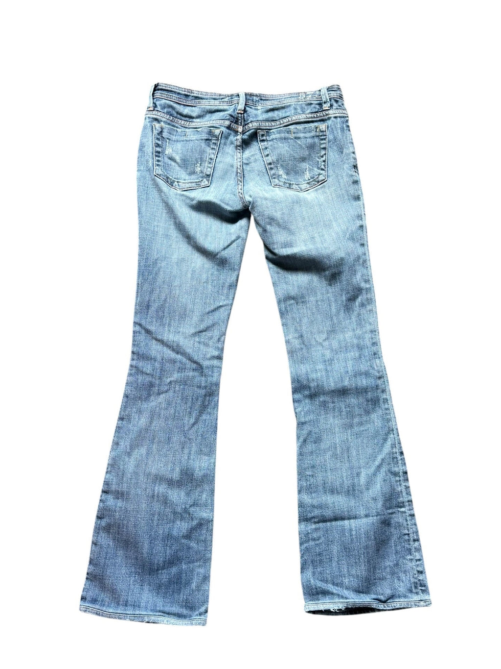 Distressed Low Rise Bootcut Jeans (30”/6-8 Long)