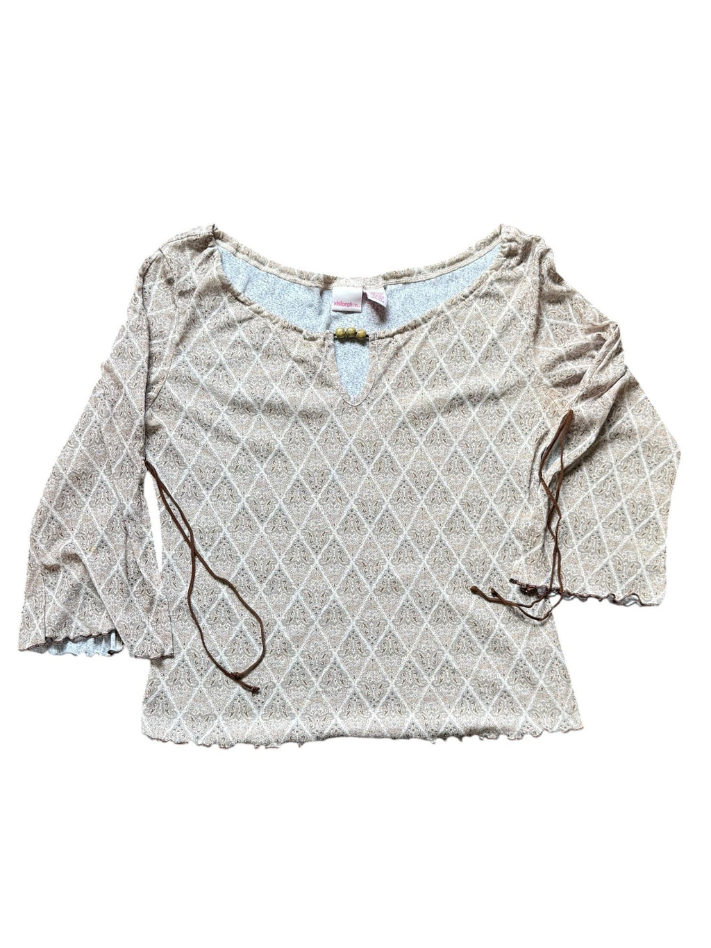 Mesh patterned 3/4 sleeve top (Large)
