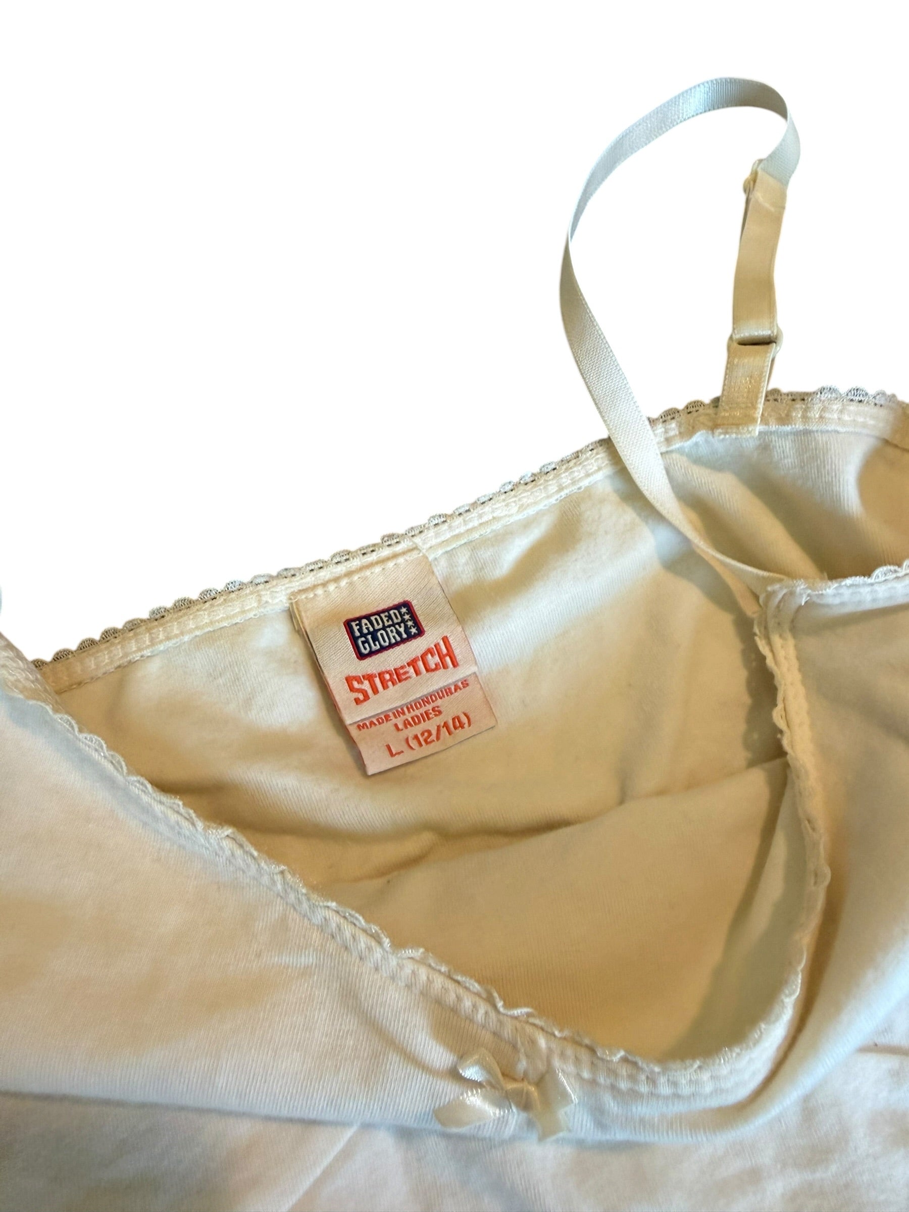 Faded Glory Cream Tank: Large