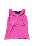 Pink sleeveless V-neck wrap top (Small)