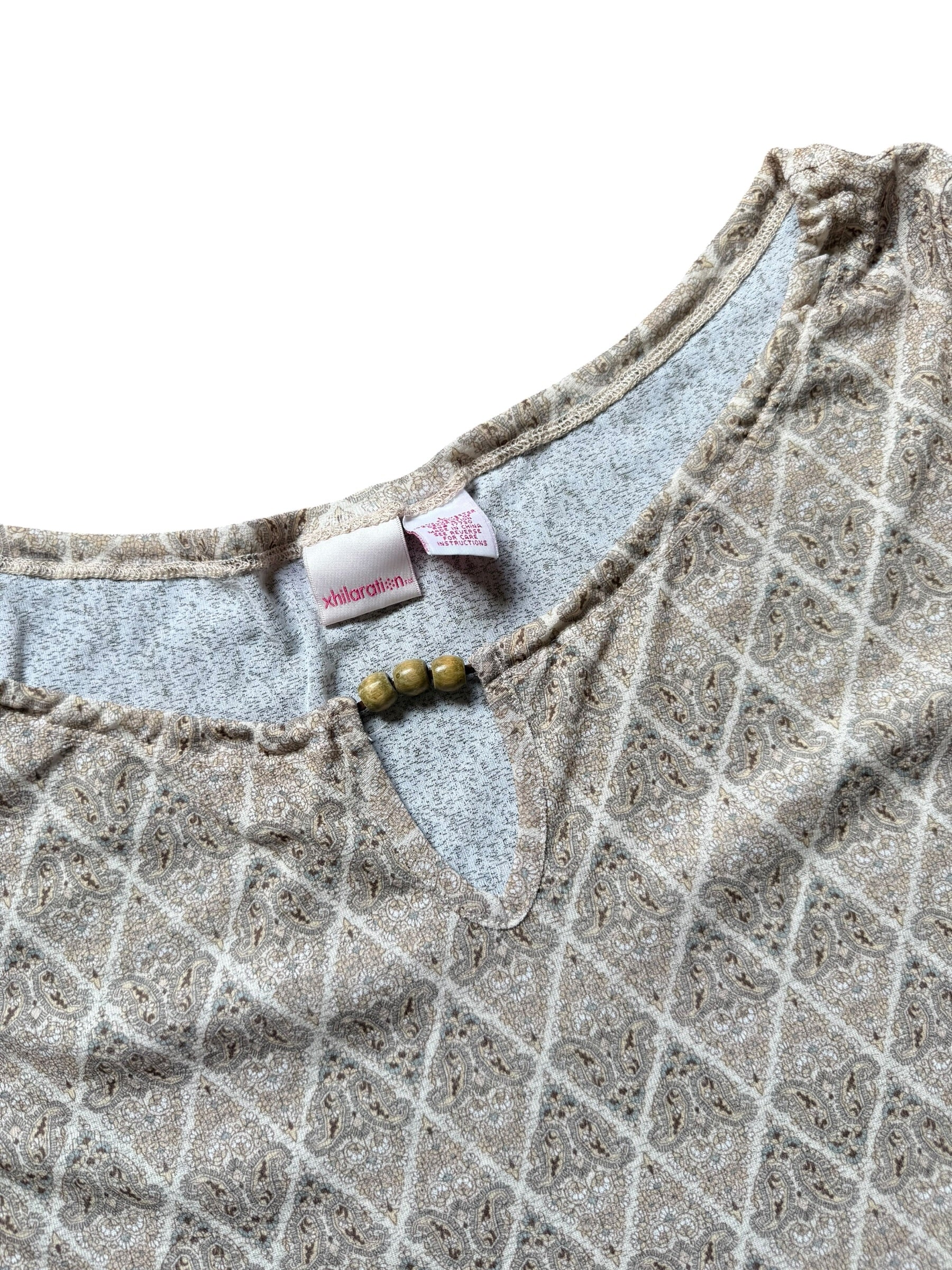 Mesh patterned 3/4 sleeve top (Large)
