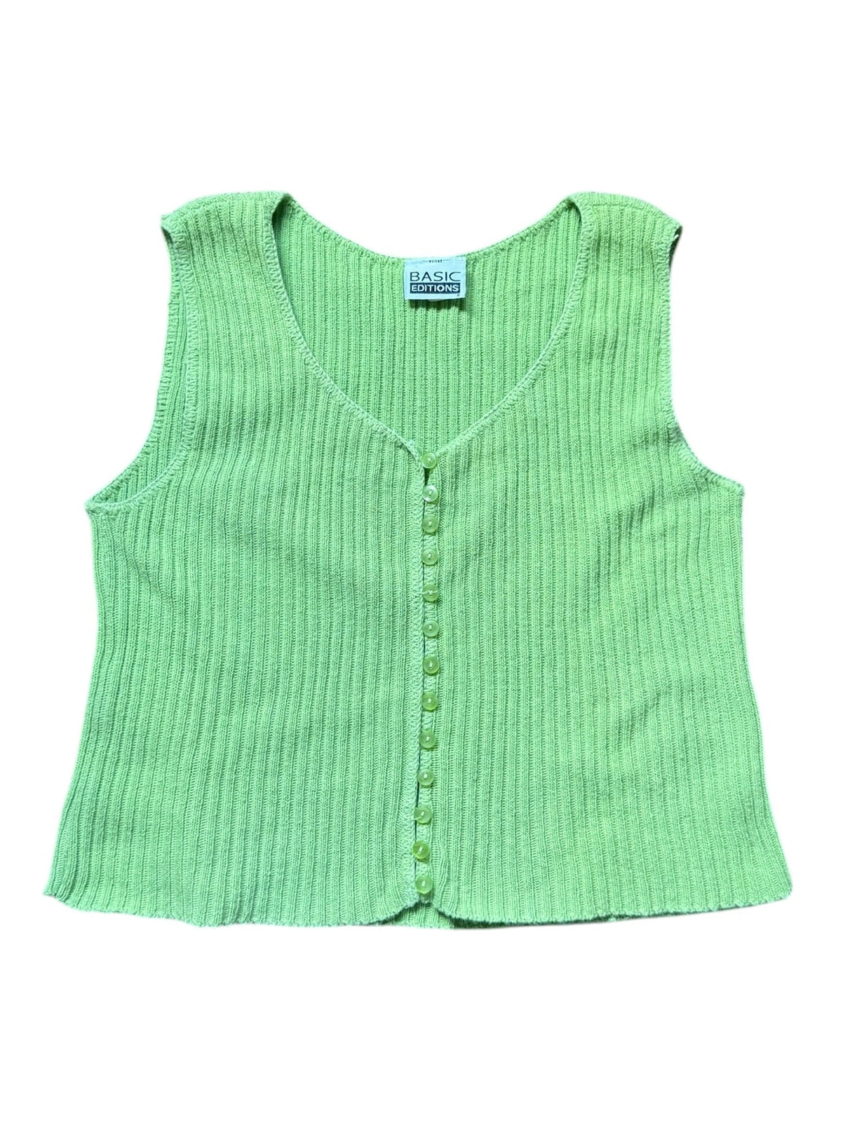 Green Knit Tank Top (Medium)