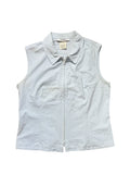 Baby blue plaid zip up (Large)