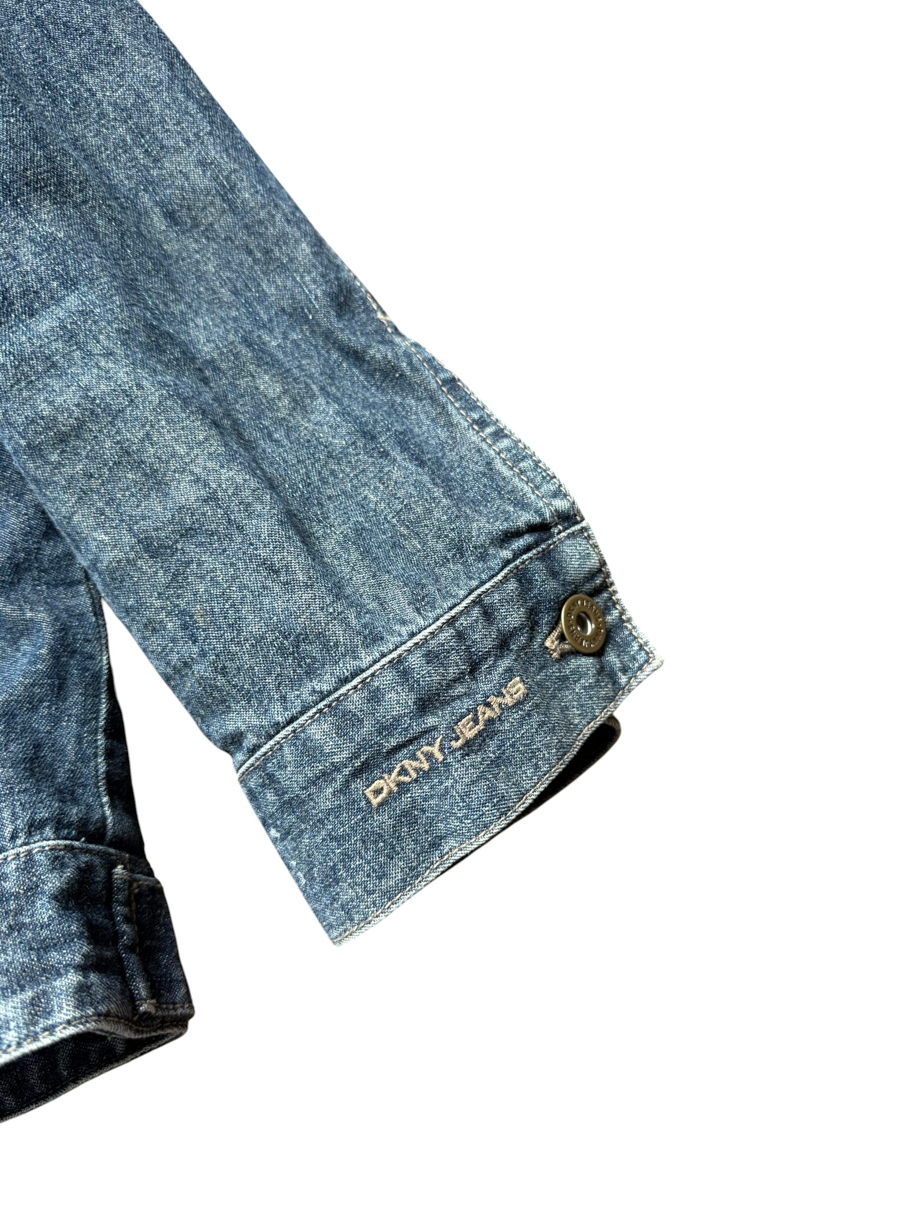 DKNY Dark Wash Denim Jacket (Fitted Large/True Medium)