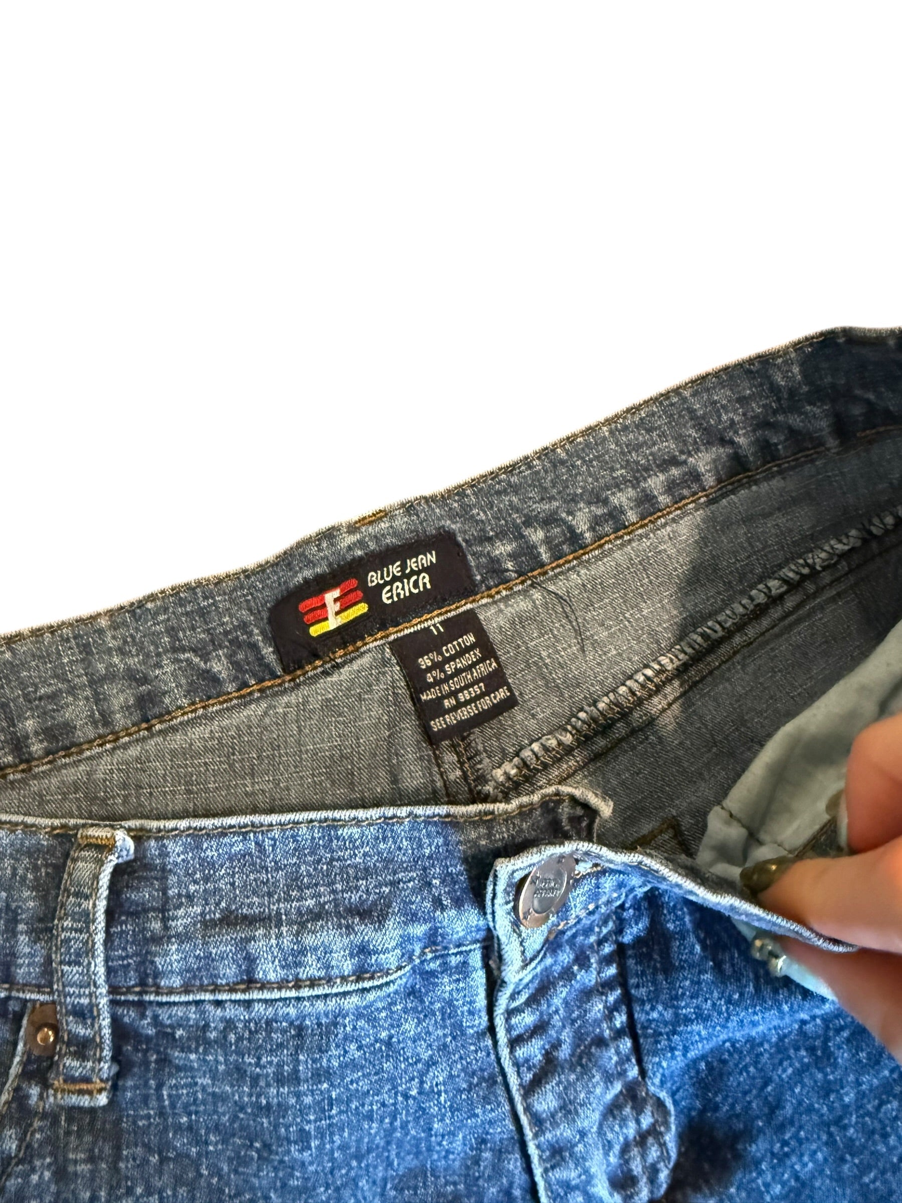Lace Up Flare Jeans: 29”