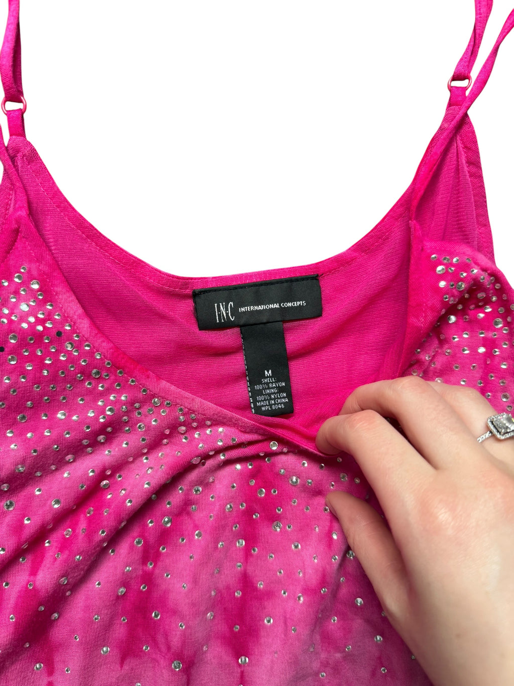 INC International Bedazzled Assymetrical Tank (Medium)
