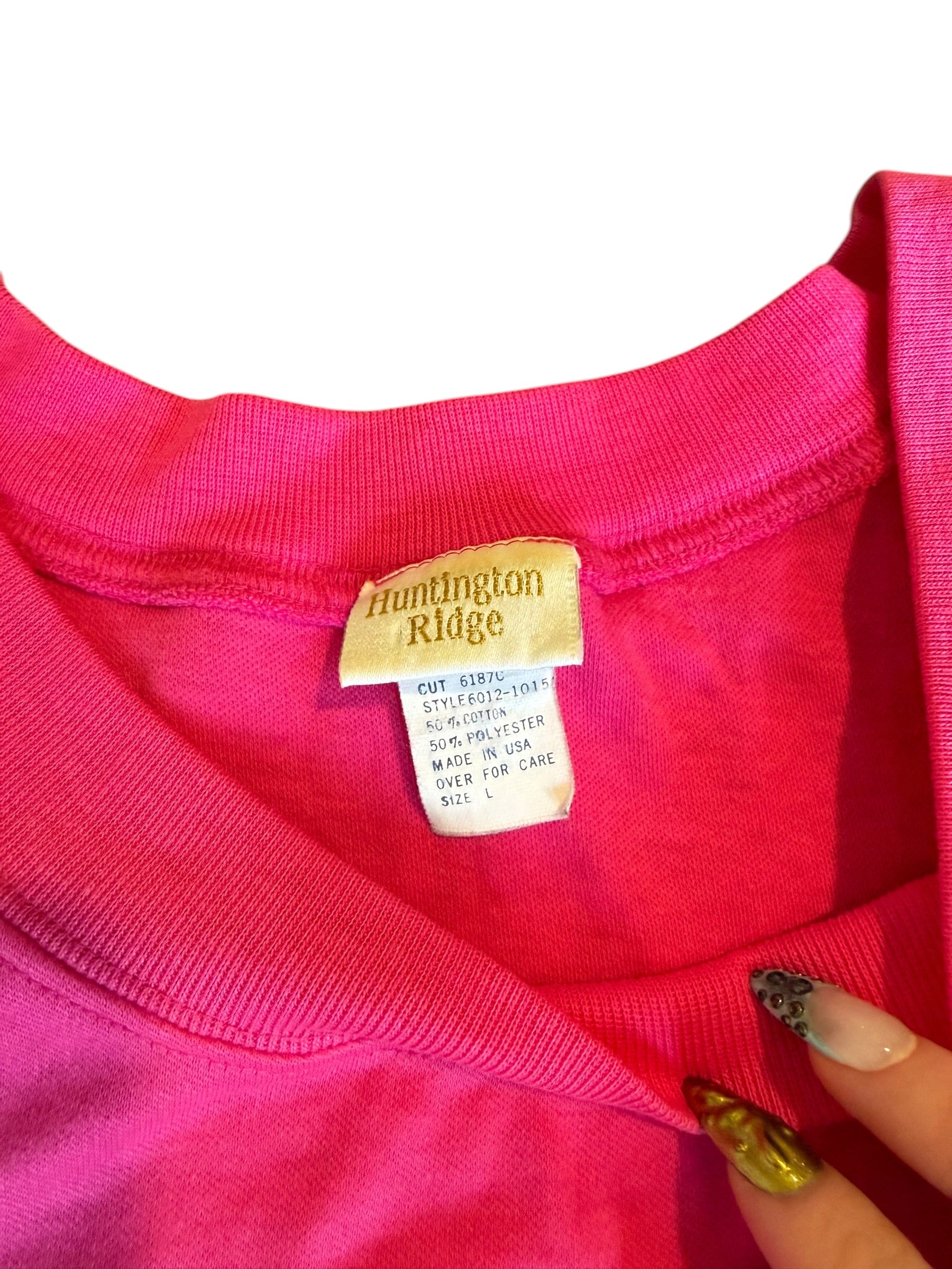 Vintage Hot Pink Tank Top: Large