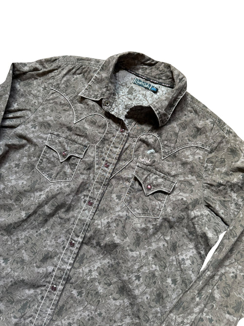 Cruel Girl western barrel, racing pearl snap long sleeve shirt (XL)