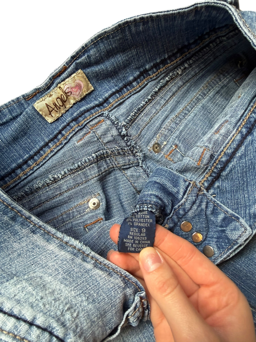 Angels Low Rise Bootcut Jeans (27”/4)