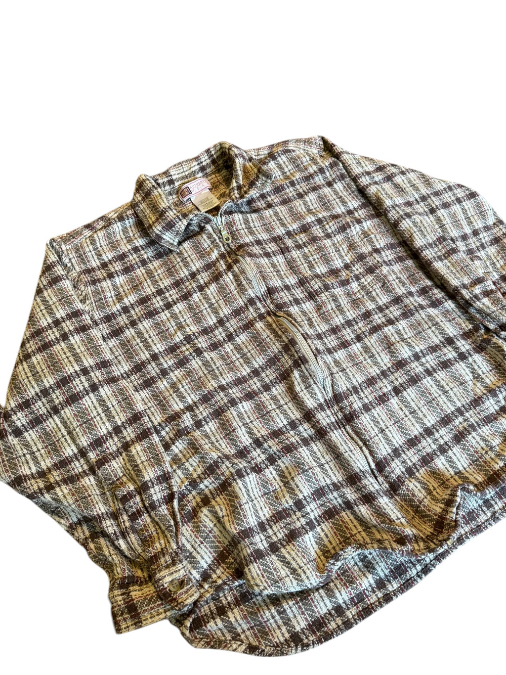 Plaid Women’s Zip Up: Large
