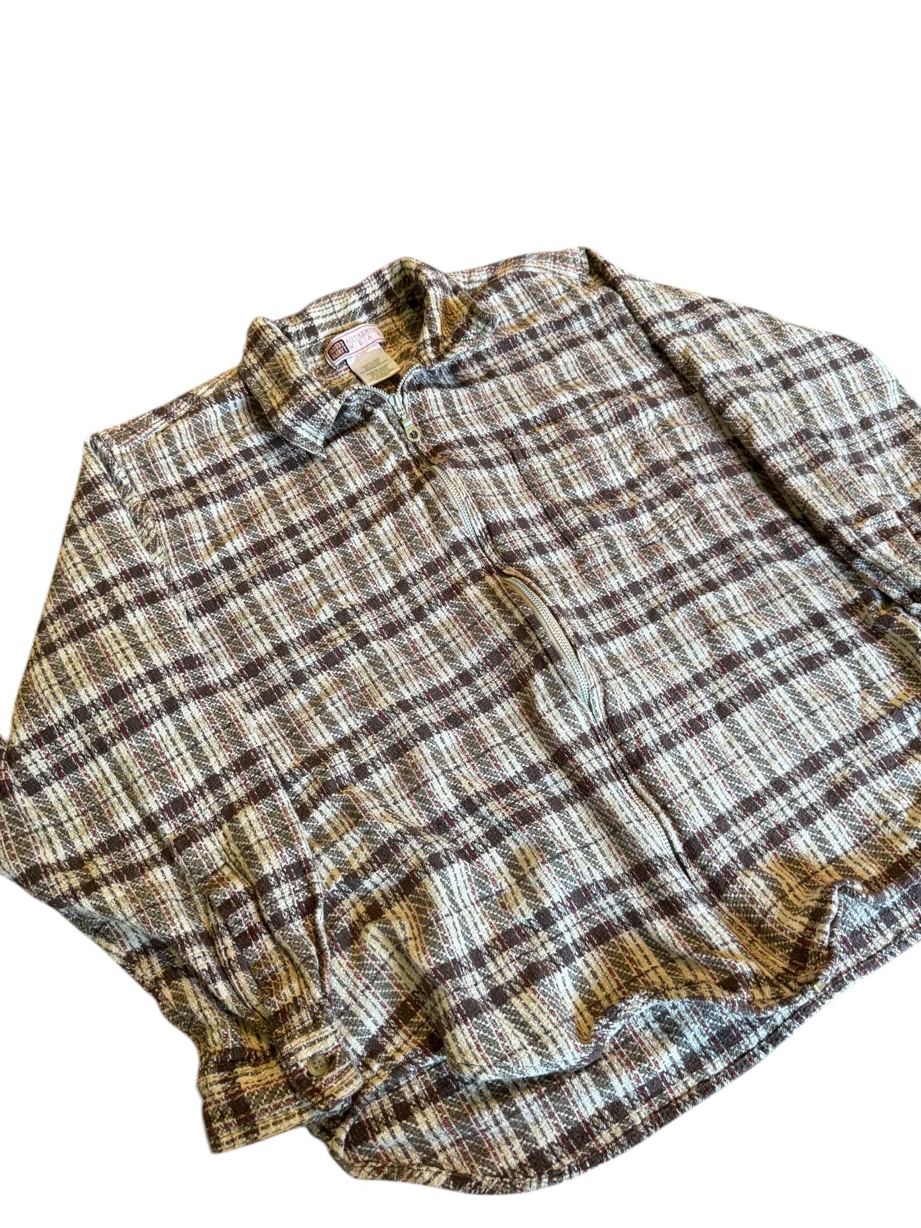Plaid Women’s Zip Up: Large