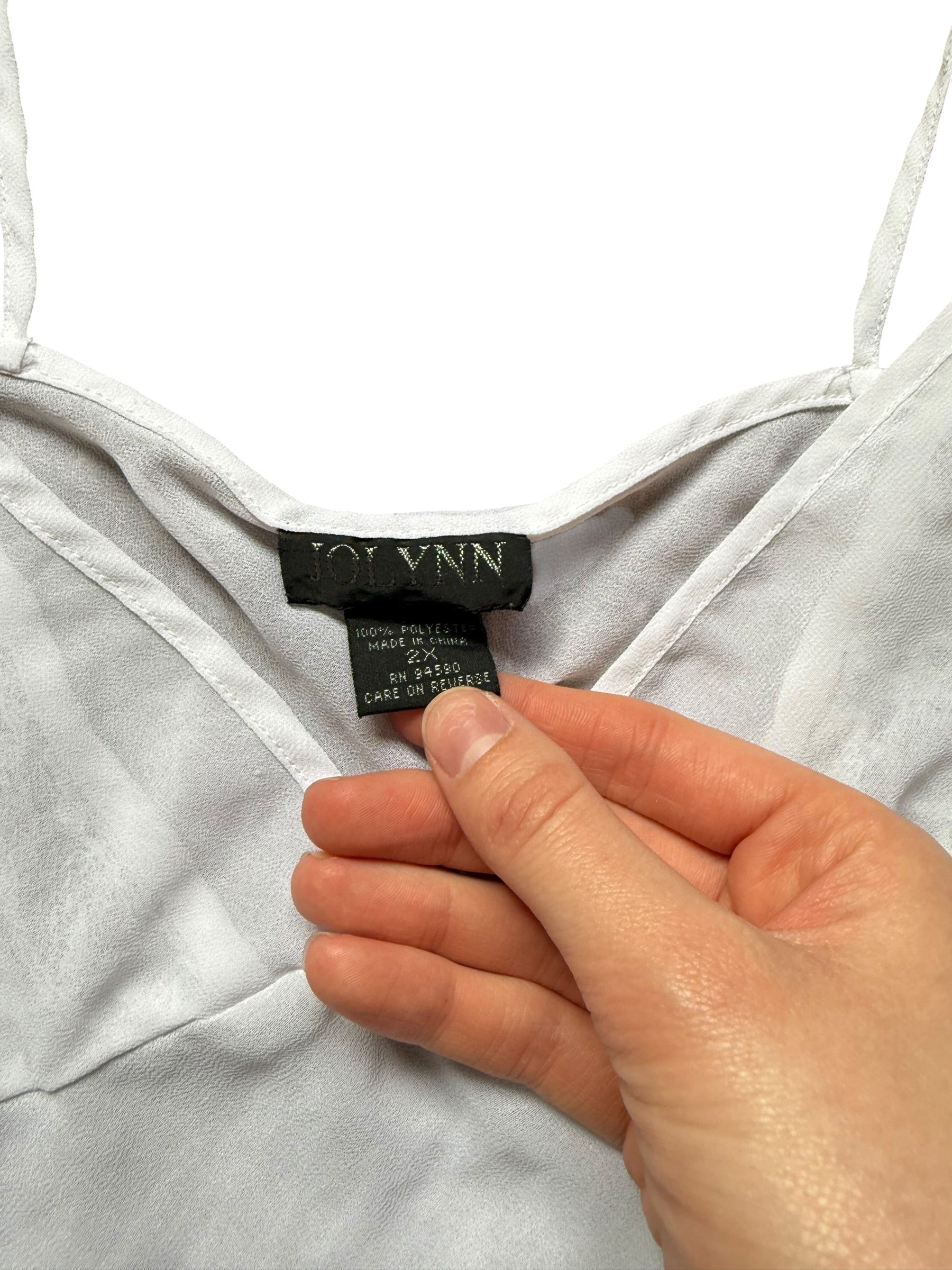 Sheer white Cami Top (2XL)