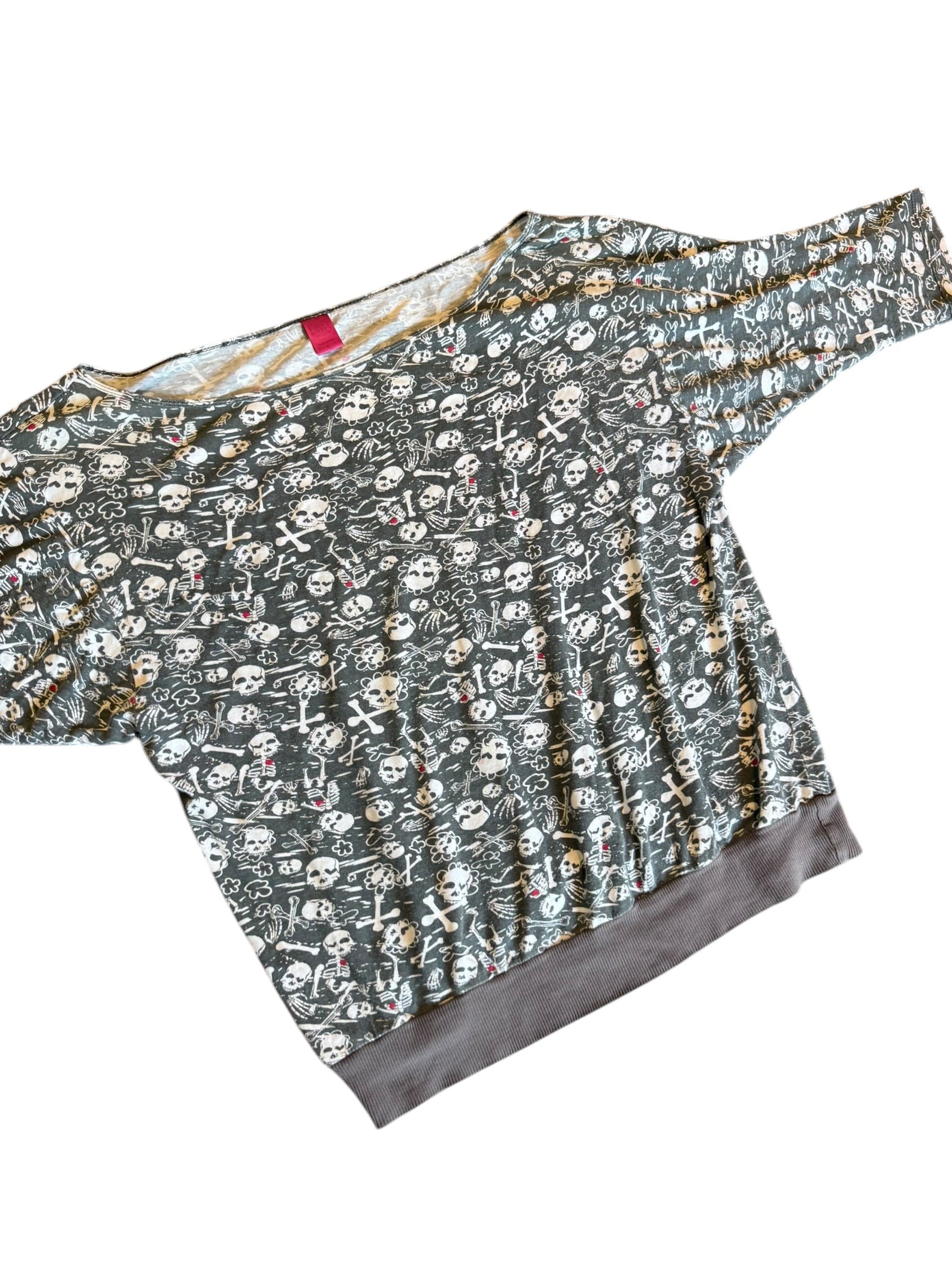 Stephen & Barry’s Off The Shoulder Skull Top: Large