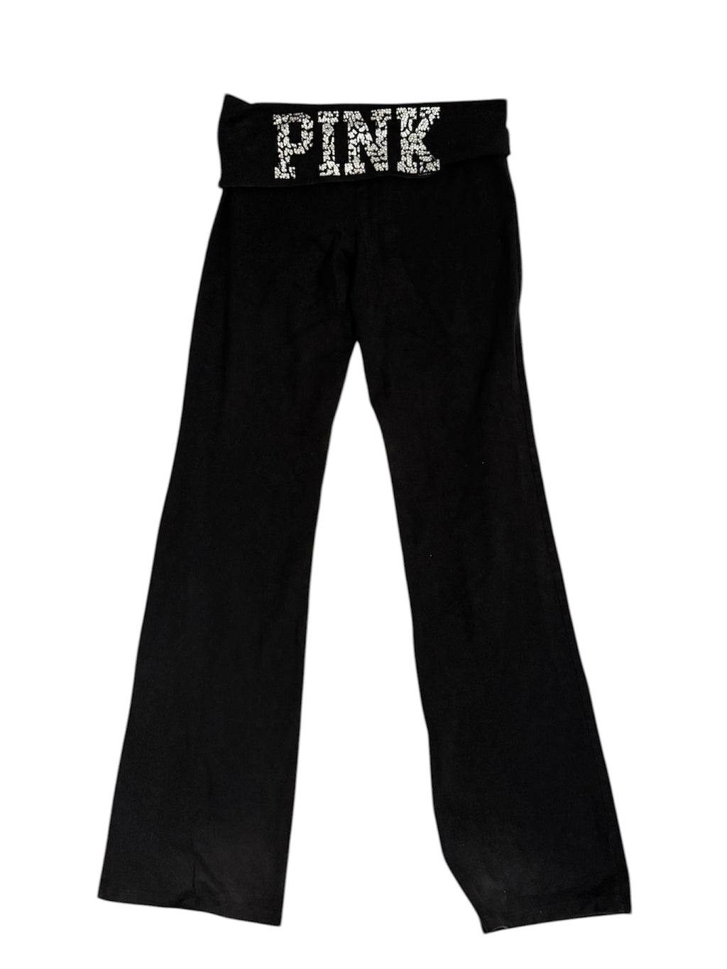 VS Pink Bedazzled Fold-over Leggings: Medium