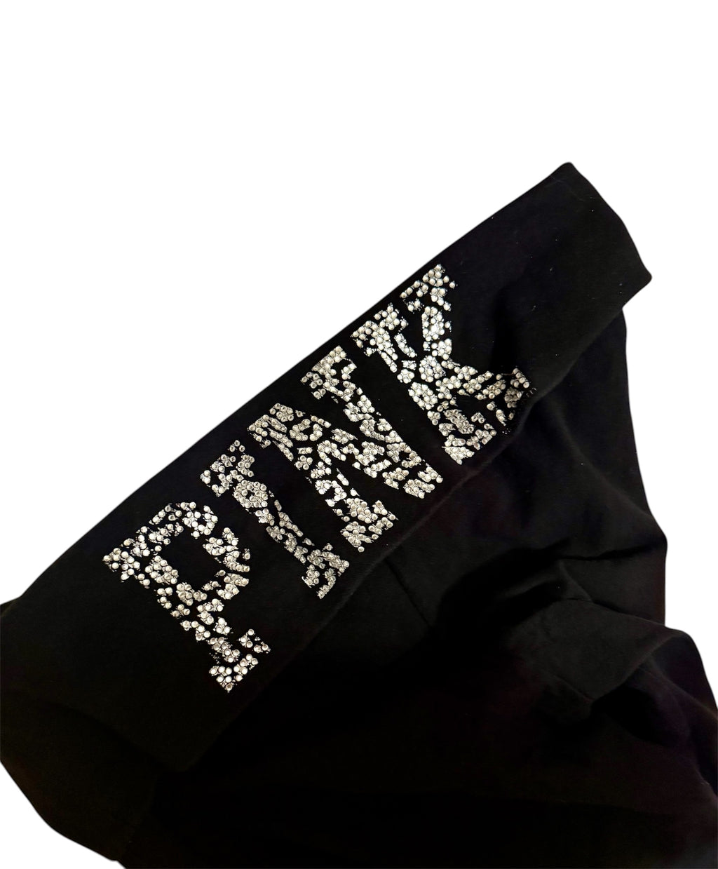 VS Pink Bedazzled Fold-over Leggings: Medium